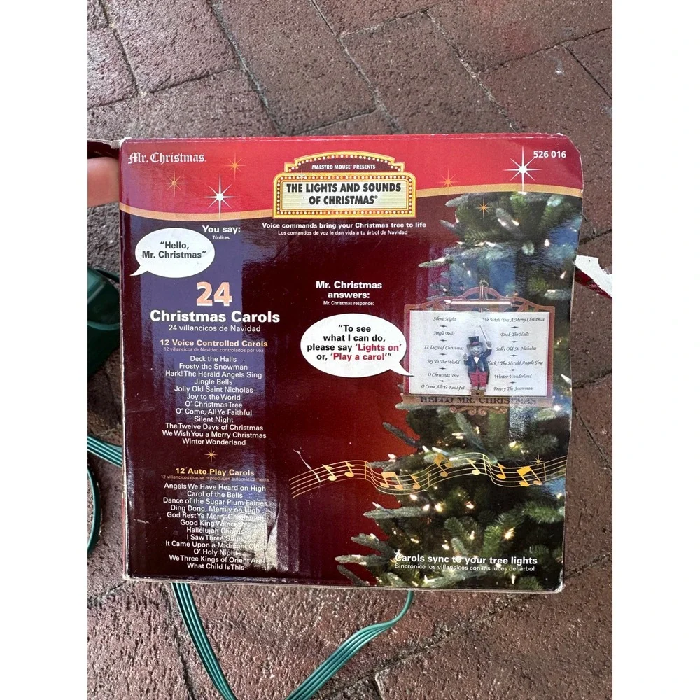 Mr. Christmas Maestro Mouse Lights & Sounds of Christmas Voice Activated 526 016